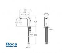 GRIFERIA ELECTRONICA LAVABO L20E ROCA